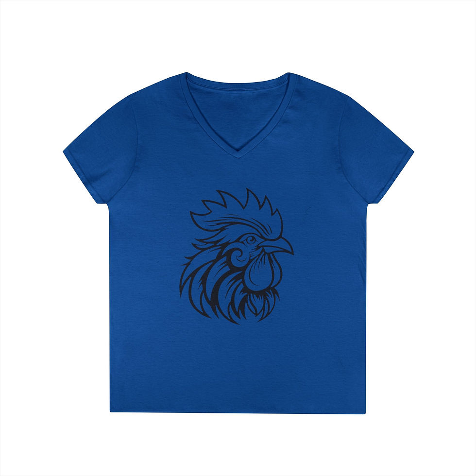 Thumbnail: Chicken Ladies' V-Neck T-Shirt