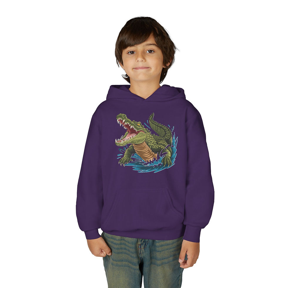 Thumbnail: Crocodile Youth Heavy Blend Hooded Sweatshirt