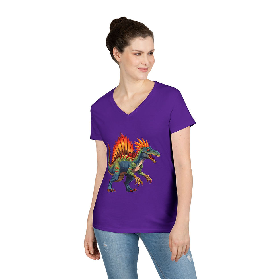 Thumbnail: Spinosaurus Ladies' V-Neck T-Shirt