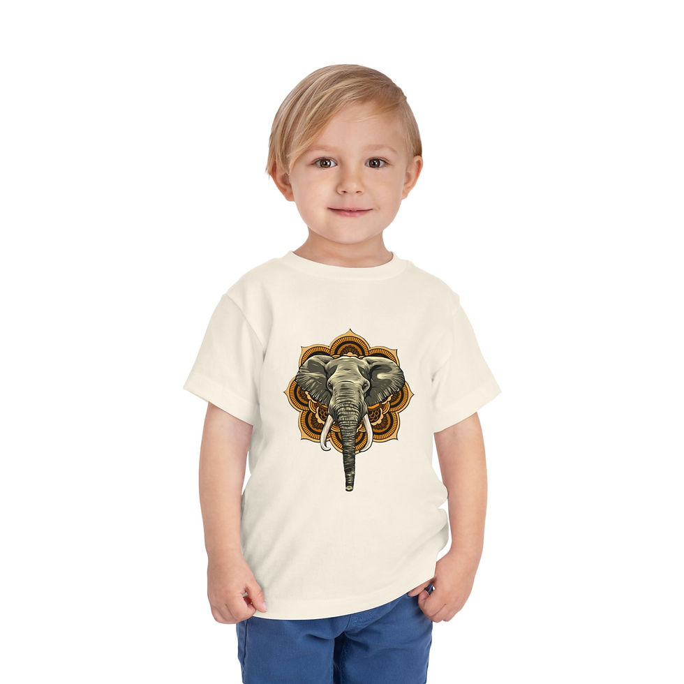 Thumbnail: Elephant Colorful Toddler Short Sleeve Tee