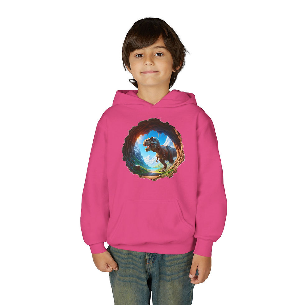 Thumbnail: T-Rex Youth Heavy Blend Hooded Sweatshirt