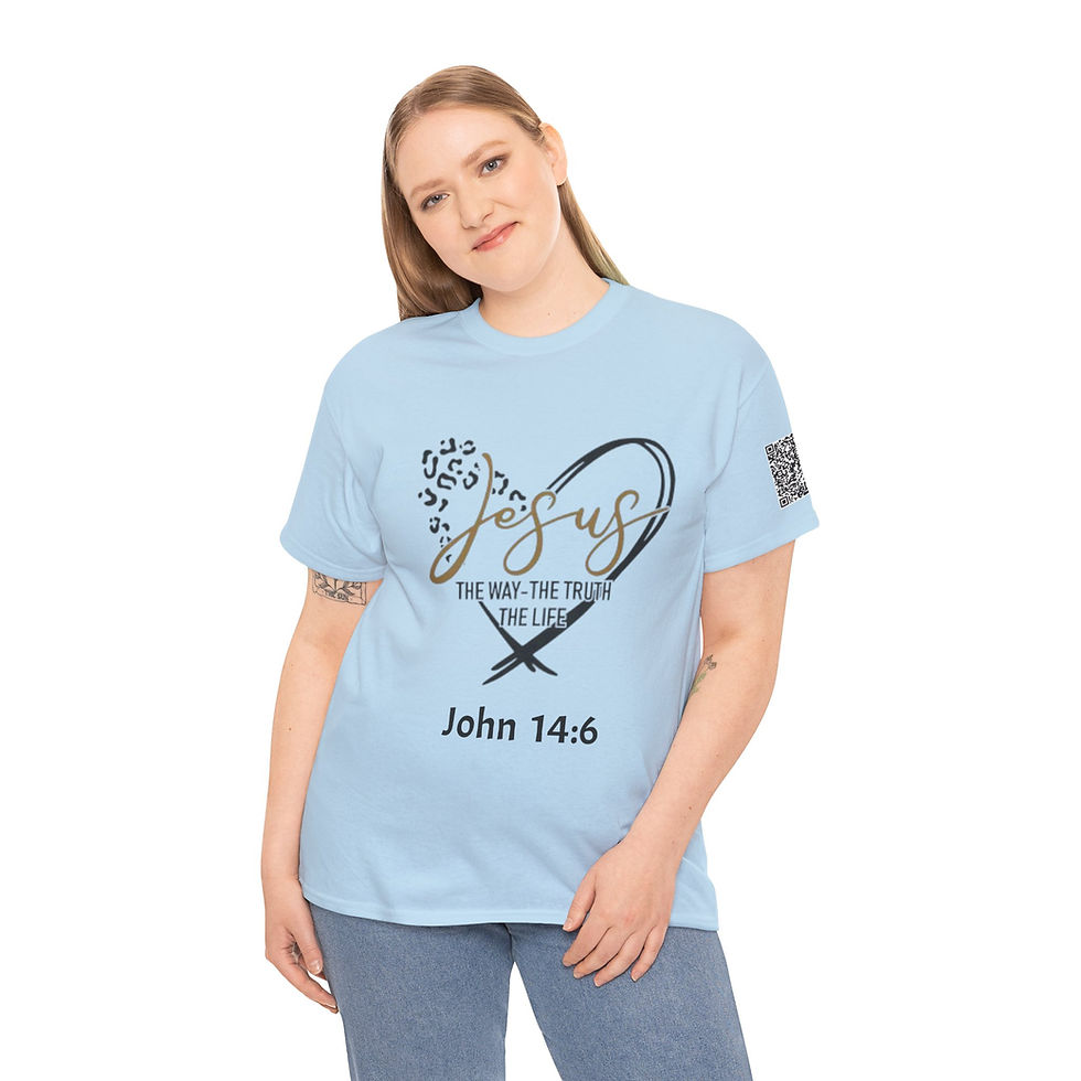 Thumbnail: John 14:6, The Way, The Truth, The Life Unisex Heavy Cotton Tee