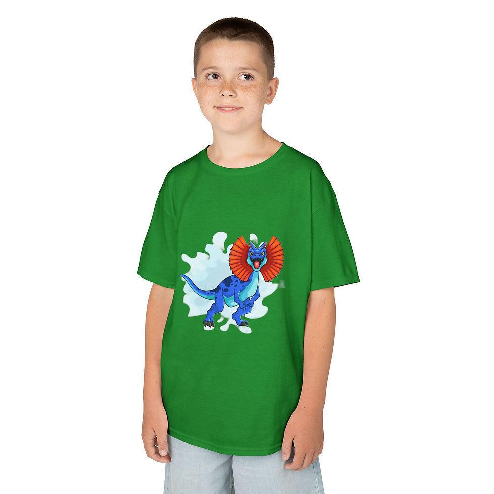 Thumbnail: Dilophosaurus Colorful Kids Heavy Cotton™ Tee