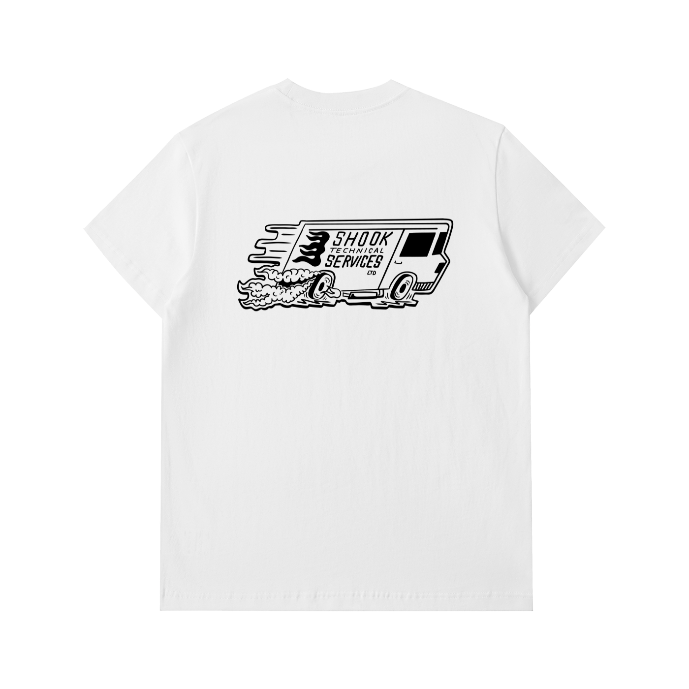 Shook Technical Services LTD - Essential Heavyweight Cotton T-Shirt (White/Brown