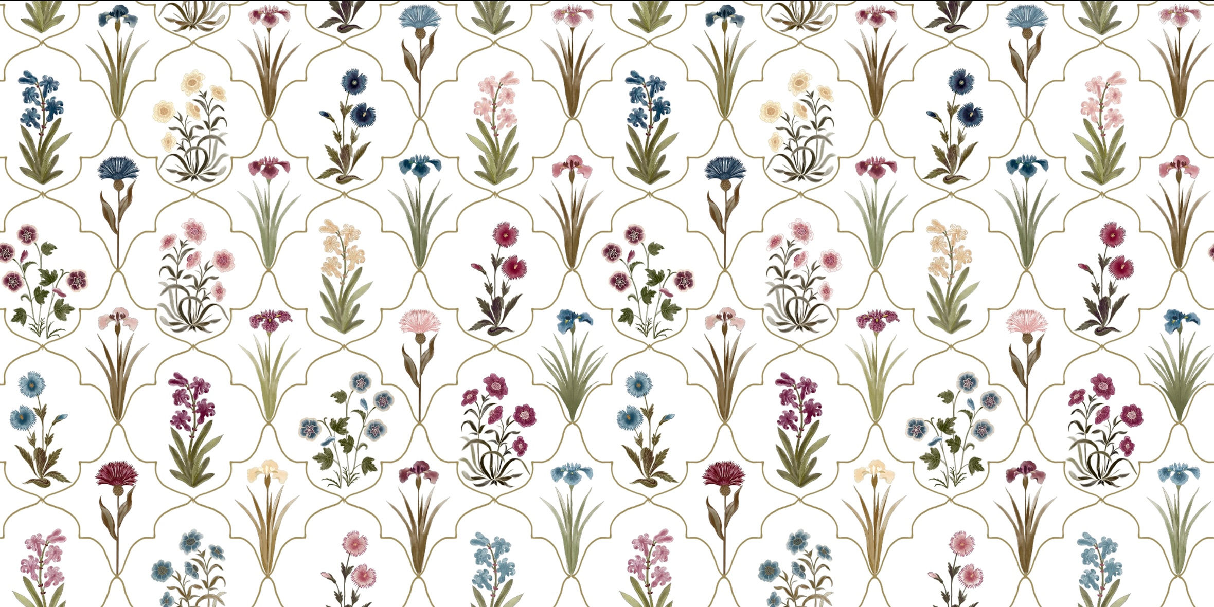 Primavera - Wall paper on Plain Ground