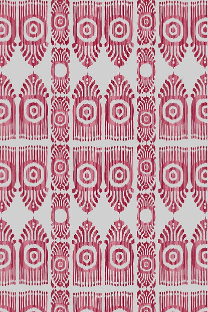 Serena Ikat Pink & Red