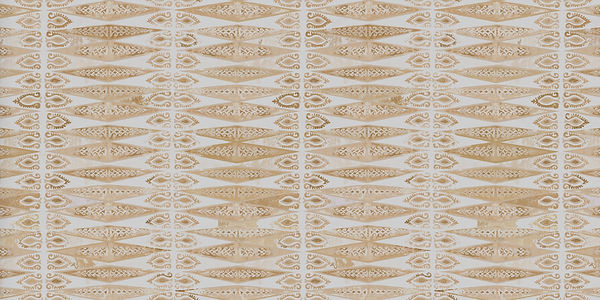 Maize Zig Zag on oatmeal linen, Botanica Trading