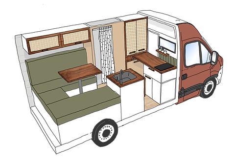 van layout drawing