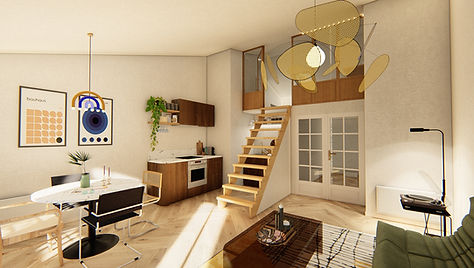 3D rendering 3D visualization 3D modeling renovation apartment lamastre