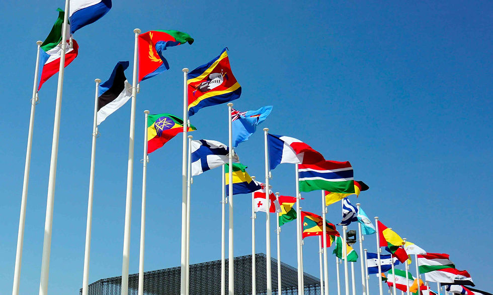 Des drapeaux qui flottent