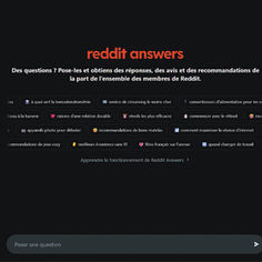 La page d'accueil de reddit answer