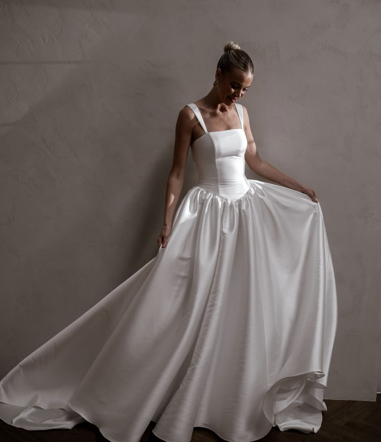 Celina Jane Moderna Satin A-Line Bridal Gown