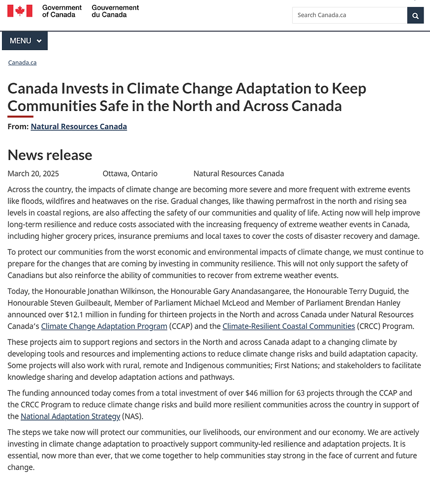 NRCan News Release