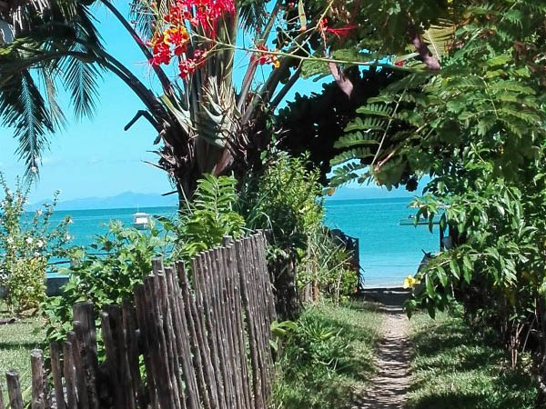 Bungalows and pool at Le Zahir Lodge, Nosy Be, Madagascar