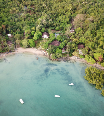 Aerial view of Bay at 293 Komba Guest Lodge, Madagascar