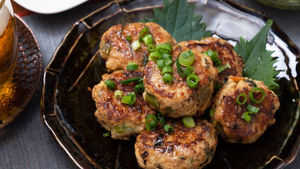 野沢菜こんぶの鶏つくね