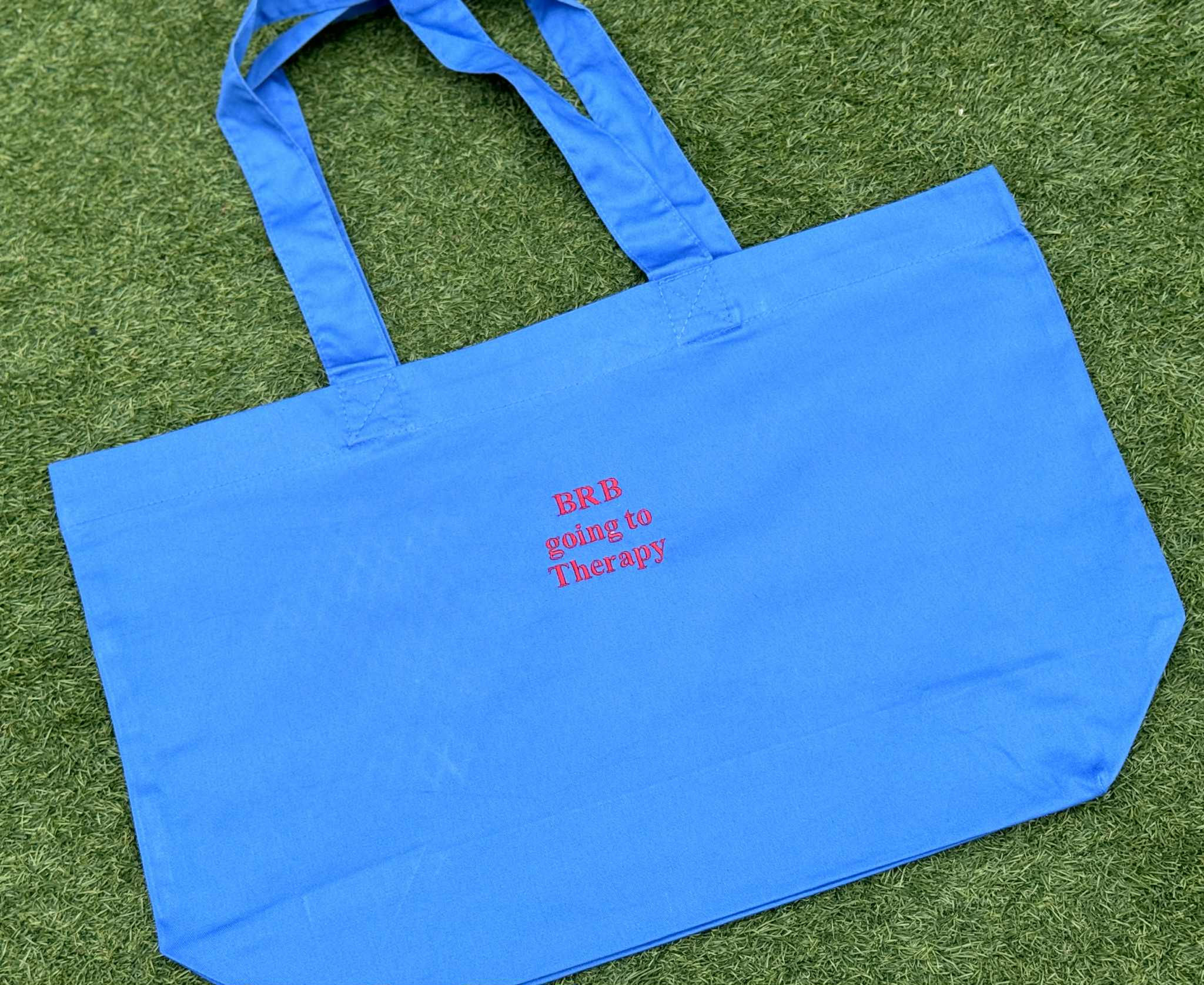 BRB going to therapy Organic Shopper Tote Bag