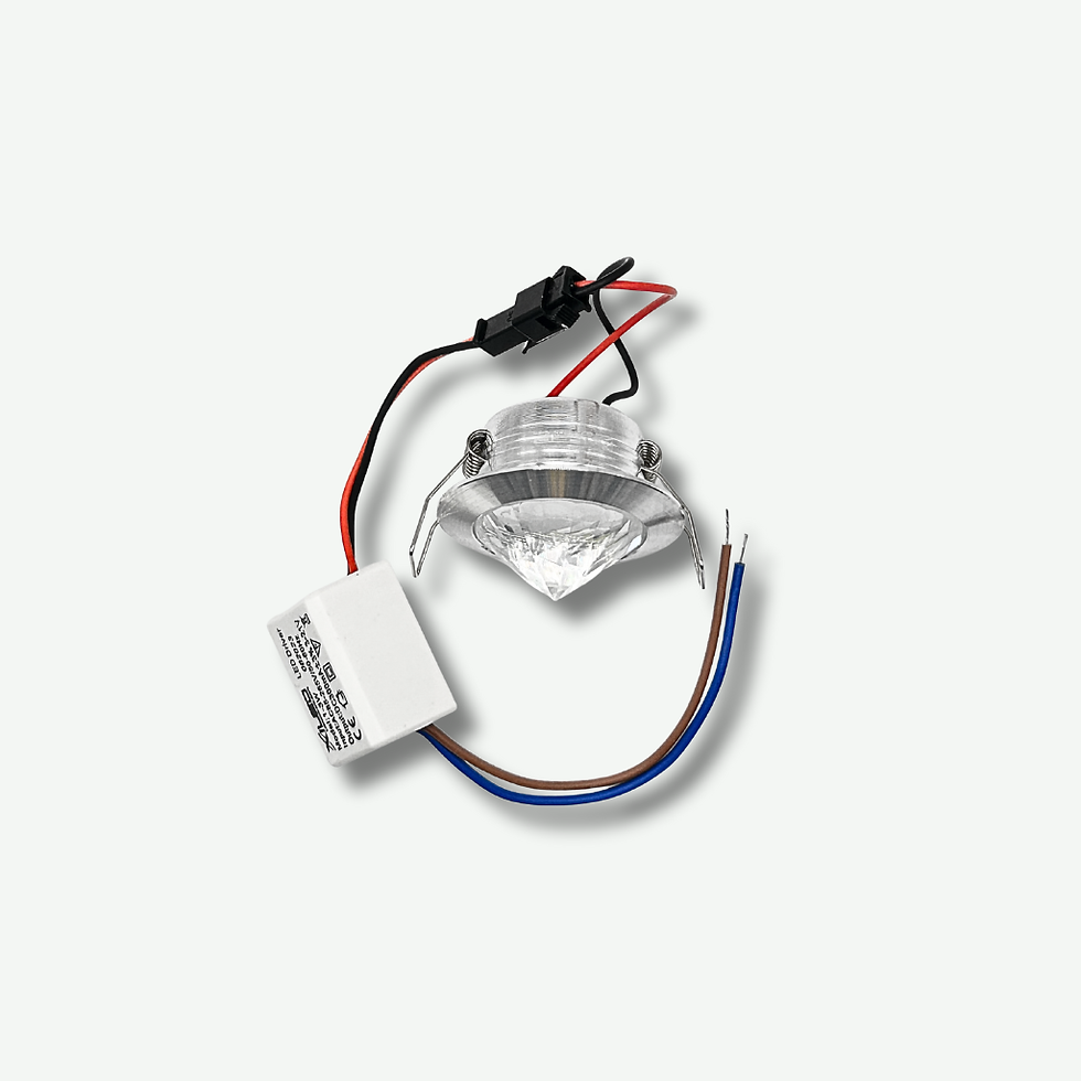 Miniatura: Ojo de buey decorativo punta diamante 3W