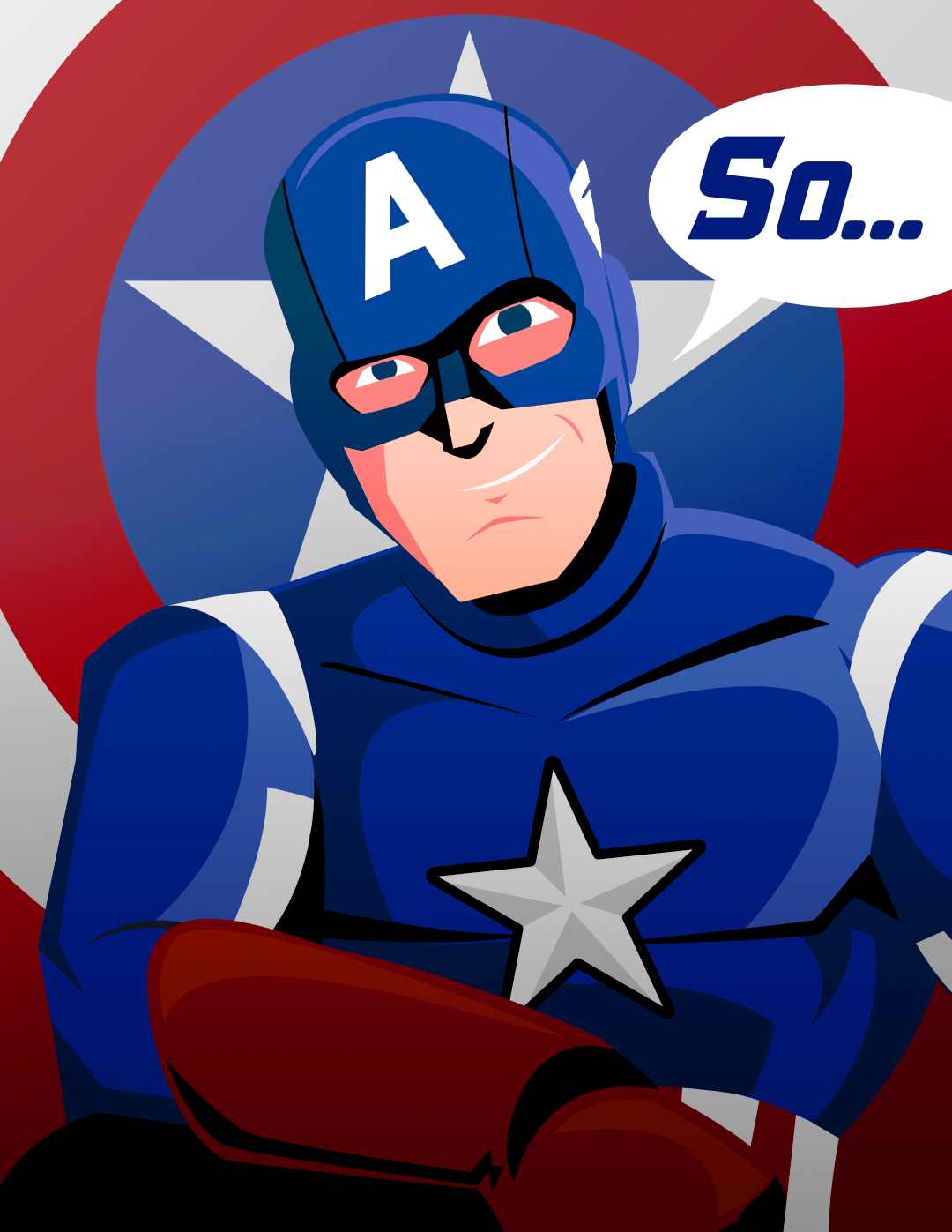 Judgmental Captain America Print (signed)