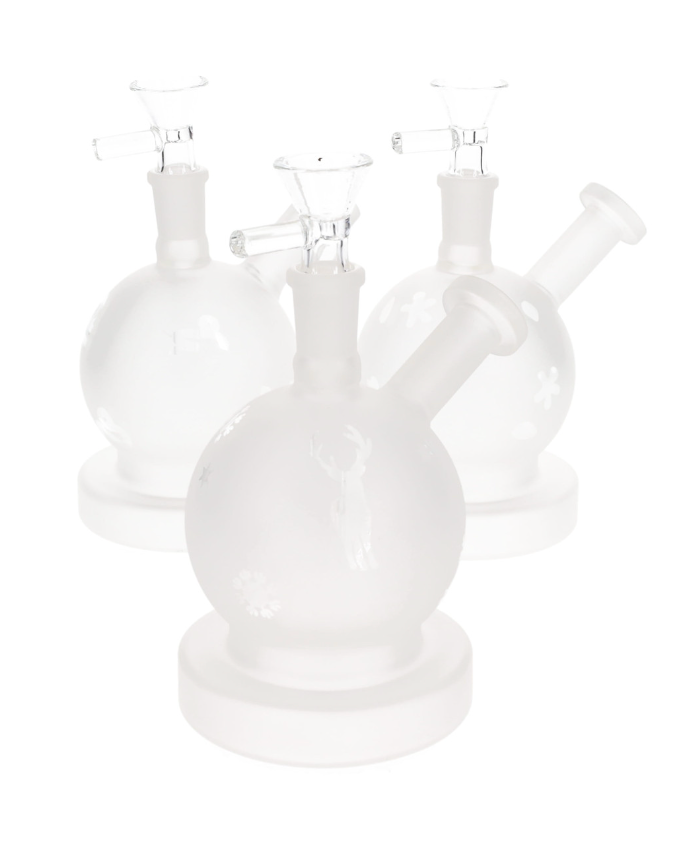 5" Mini Frosted Design GoG Globe Water Pipe - SWP3138W