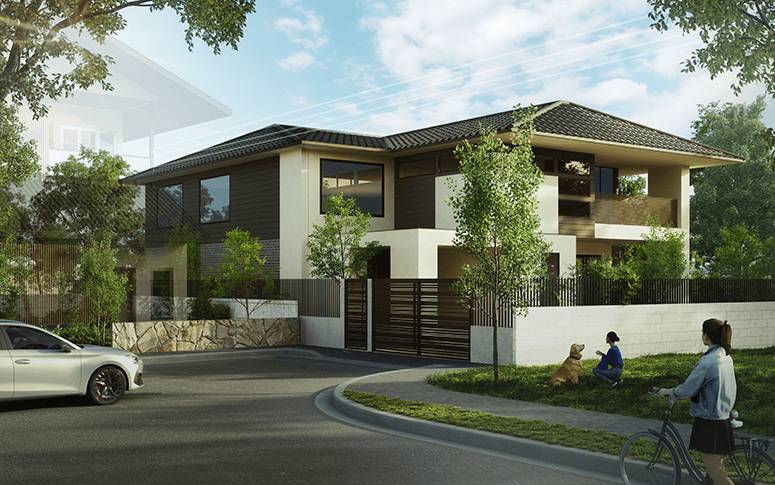 Future homeowners of Yume at Riverpark can build their own homes with a Contemporary-modern Japanese design. (Artist’s Perspective)