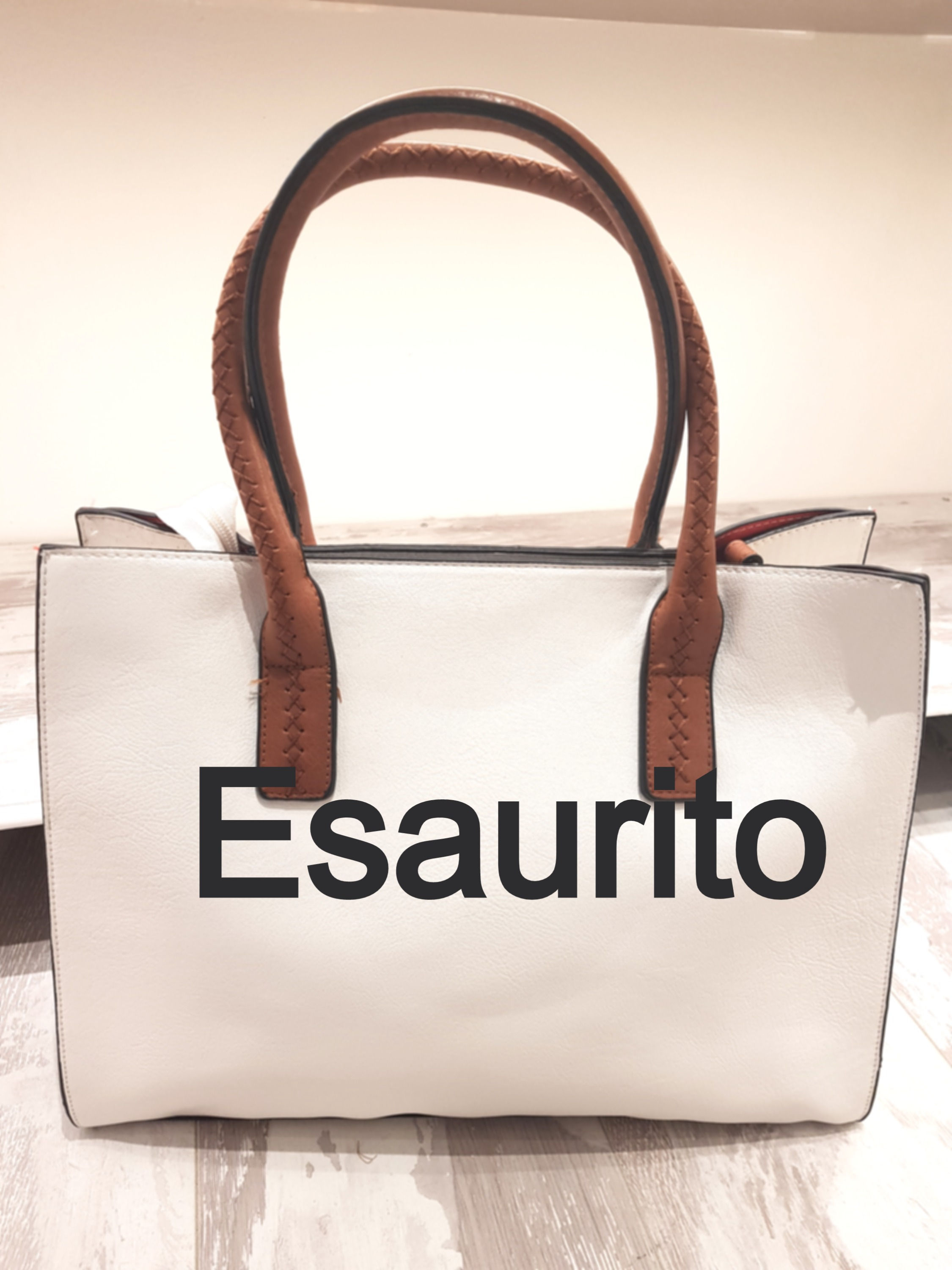 Borsa in ecopelle  39X30 con manici e tracolla