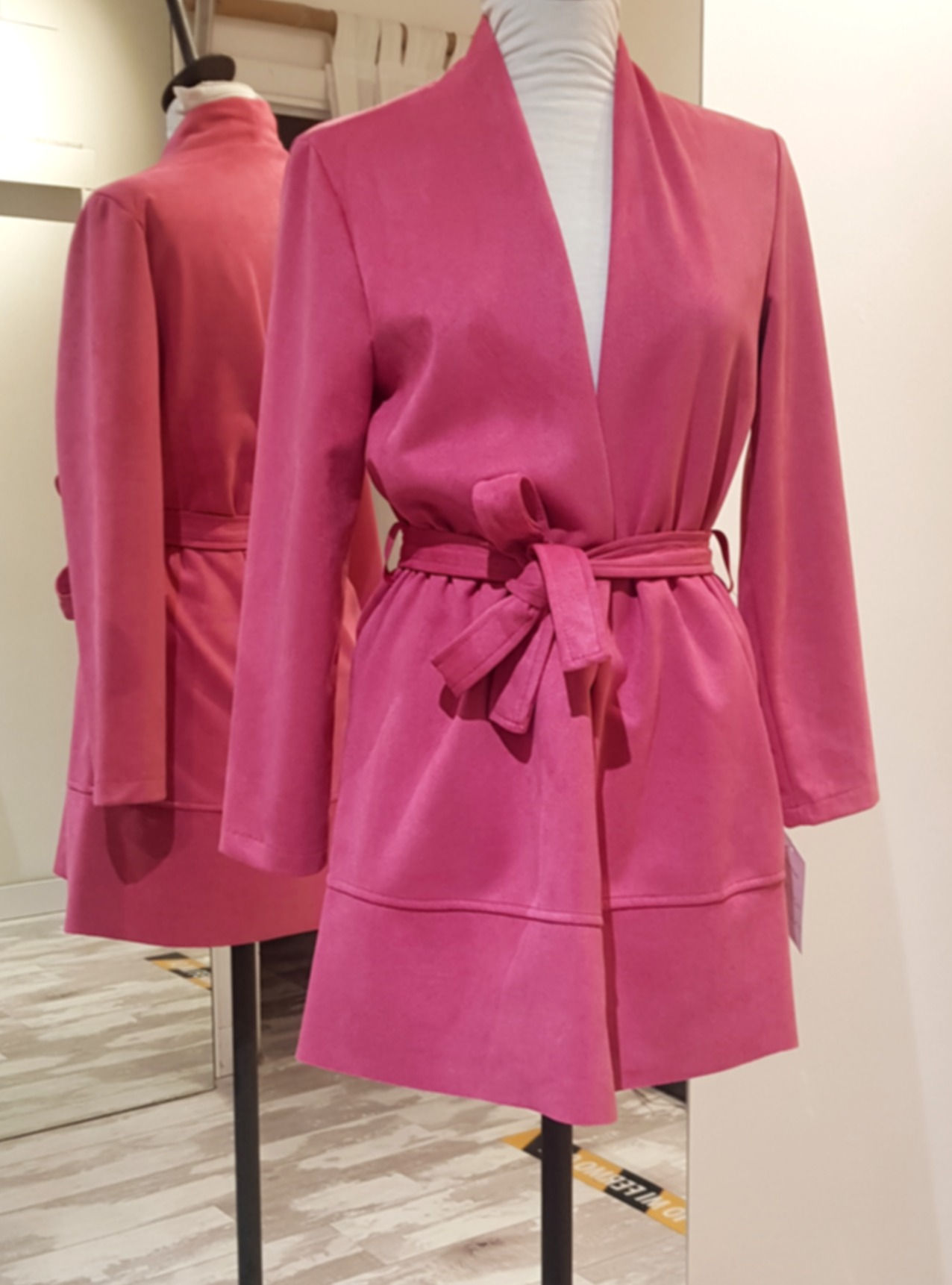 Spolvero in ecopelle cintura