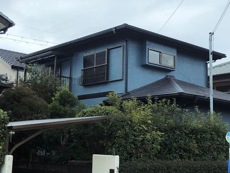 濃彩色での外壁塗装工事