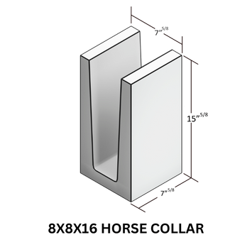 8X8X16 HORSE COLLAR, CMU