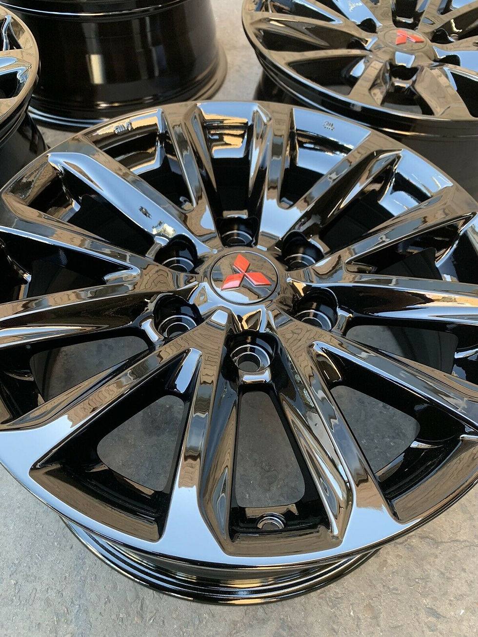 Thumbnail: Mitsubishi Triton 17 Inch Genuine Wheels Set Of 4 Rims In Gloss Black