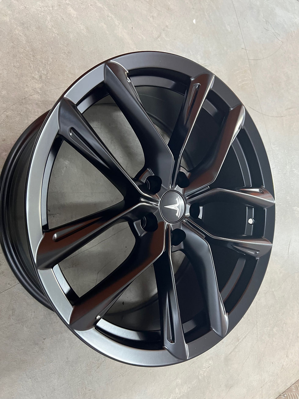 Thumbnail: 20 INCH SET OF 4 T SPORT LINE STYLE ALLOY WHEELS SATIN BLACKTO FIT TESLA MODEL 3