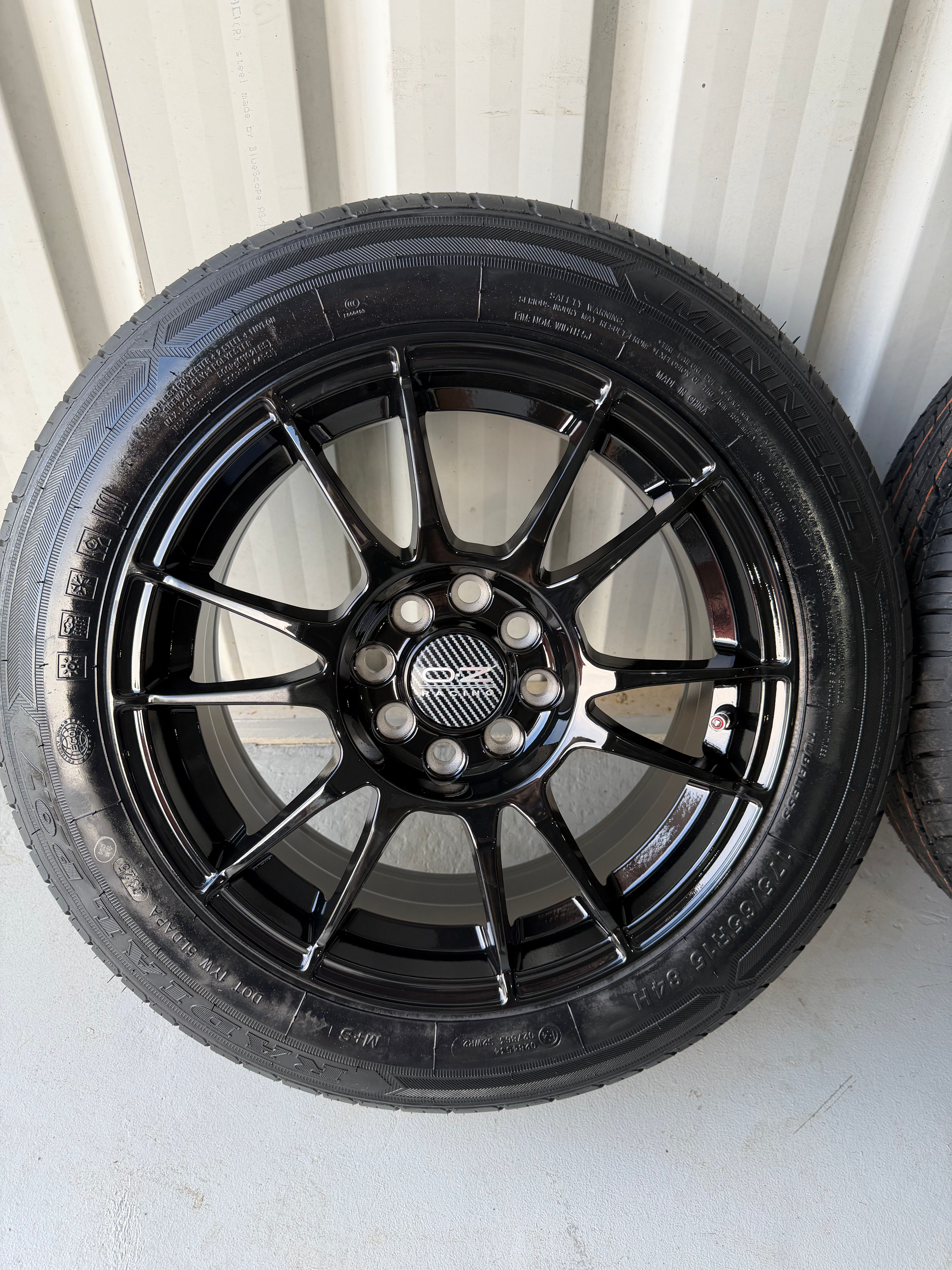 Brand New Oz Racing 15 Inch Wheels and Tyres
