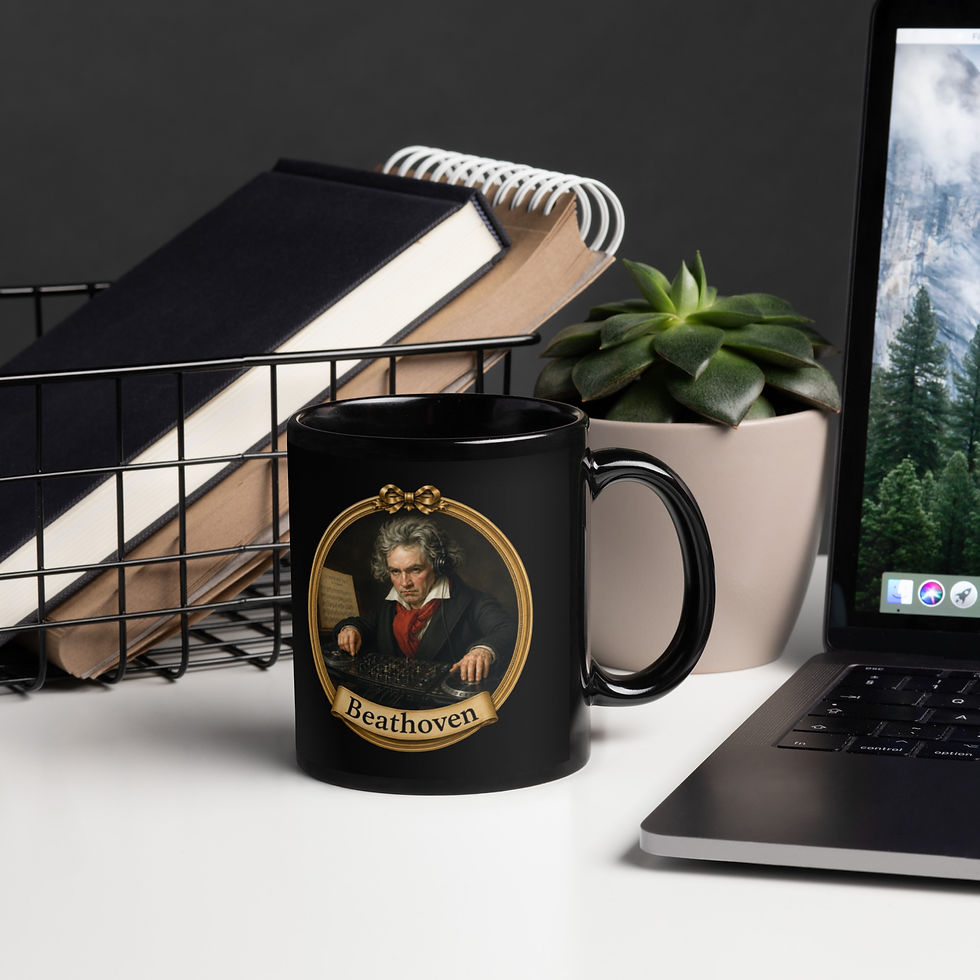 Thumbnail: Beathoven Black Glossy Mug