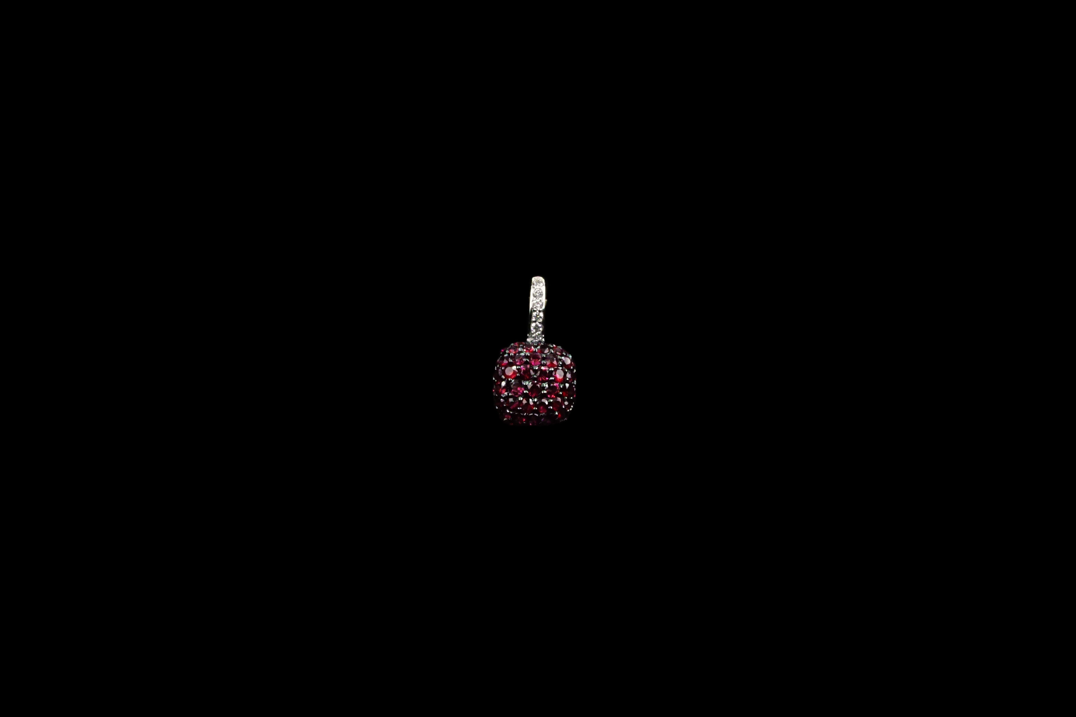 18K Ruby Cushion Pendant