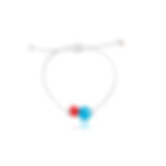 "Candy" bracelet with blue and red Japanese ceramic bead.