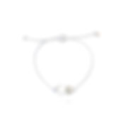 "Candy" bracelet with white and grey Japanese ceramic bead.