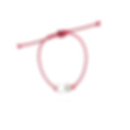 "Candy" bracelet with white and grey Japanese ceramic bead.