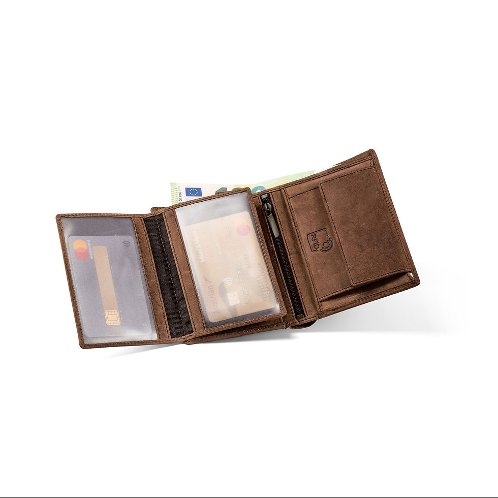 Miniaturbild: Herren Geldbeutel hoch Büffelleder