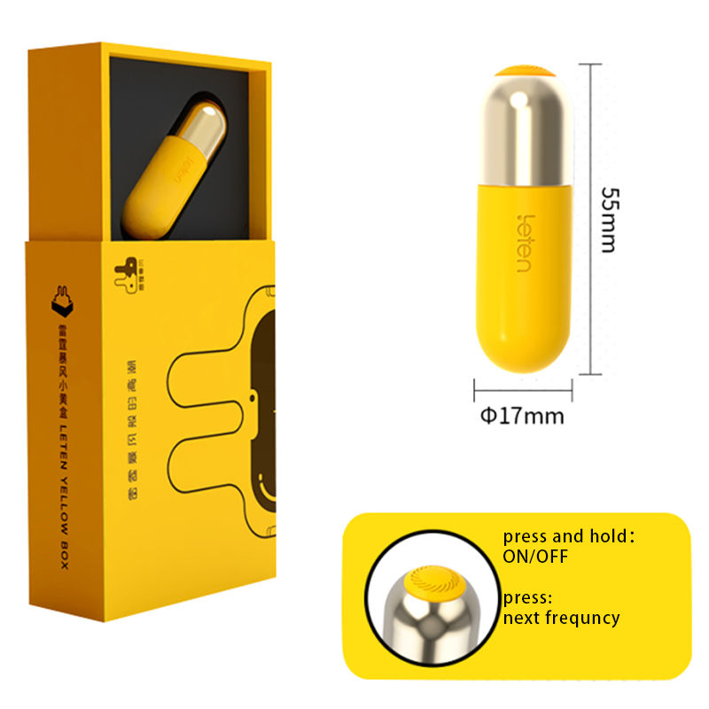 Miniatura: Vibrador Bullet Leten Silencioso, design compacto e potente, recarregável e à prova d'água