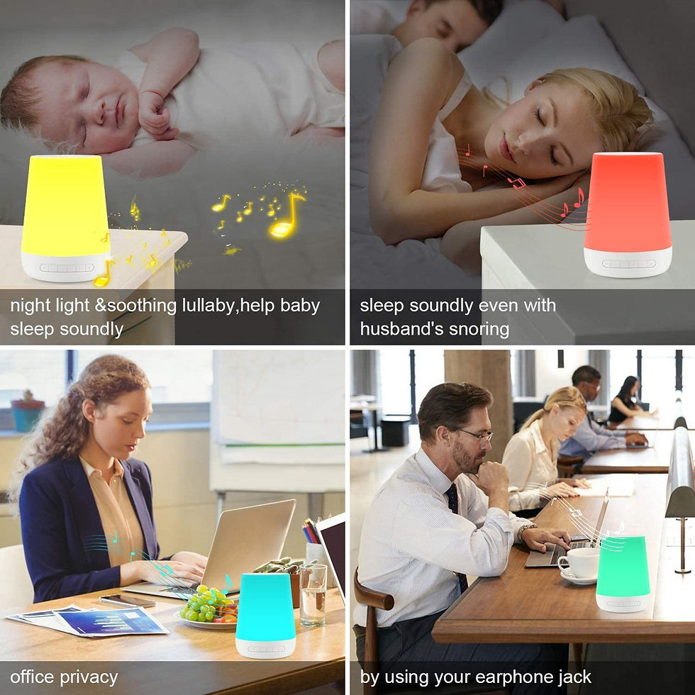 Miniatura: Smart White Noise Machine Baby Sleep Sound Machine Colorful Night Lights 34 Soot