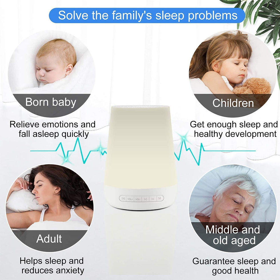 Miniatura: Smart White Noise Machine Baby Sleep Sound Machine Colorful Night Lights 34 Soot