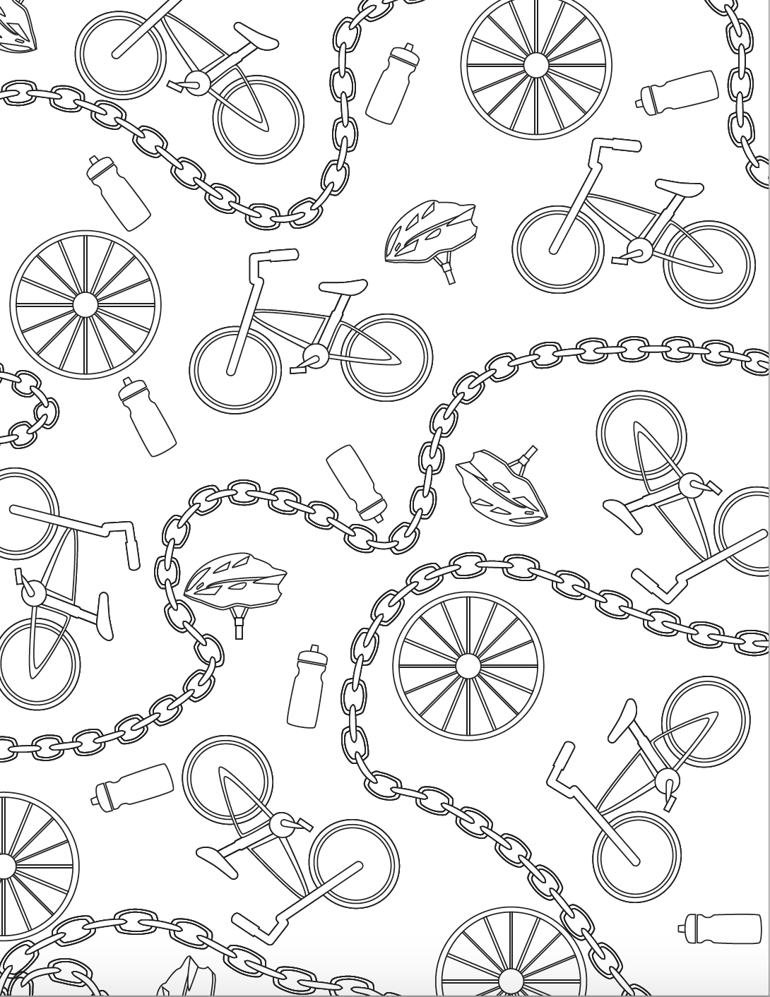MSU Bike Adult Coloring Page