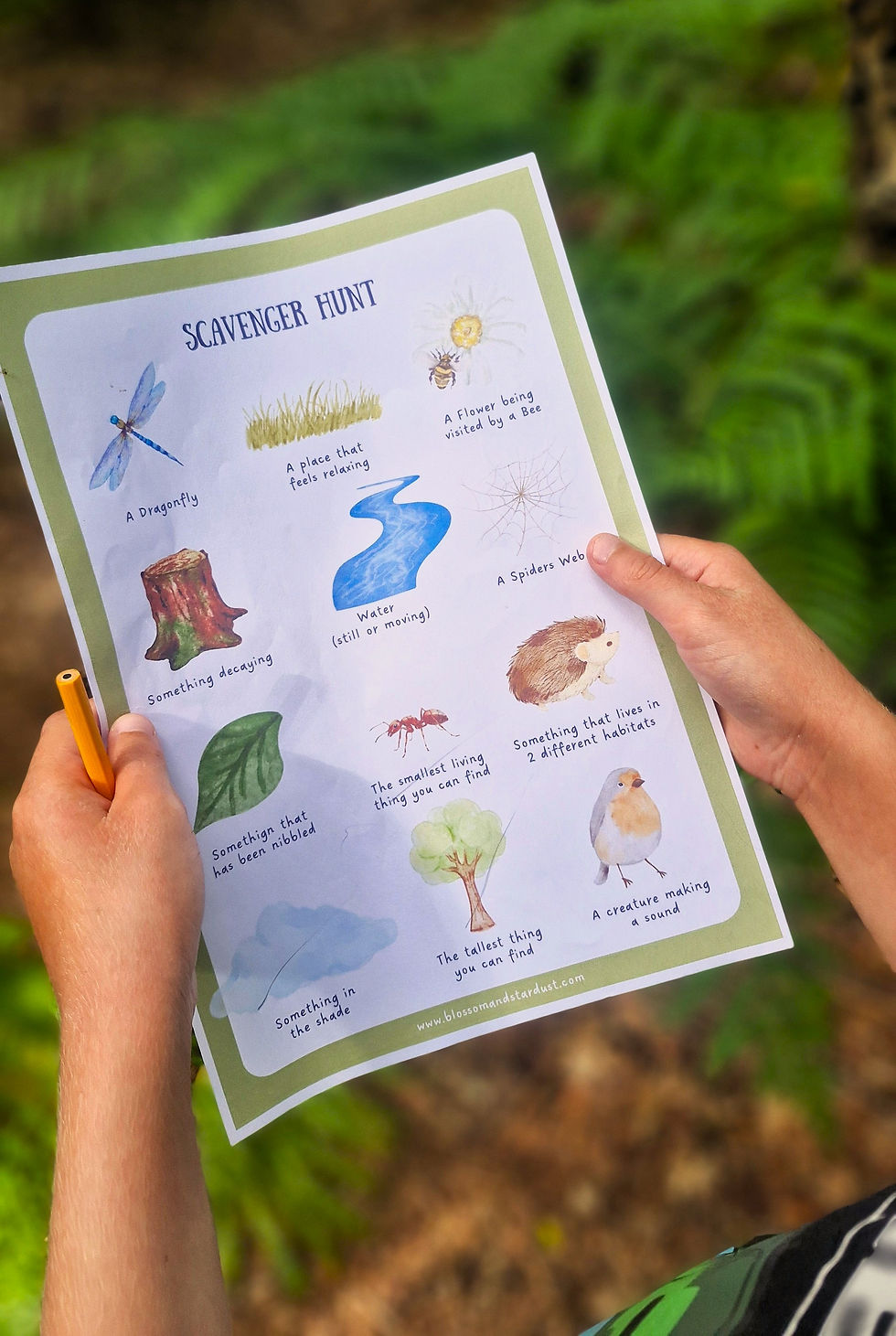 scavenger hunt printable