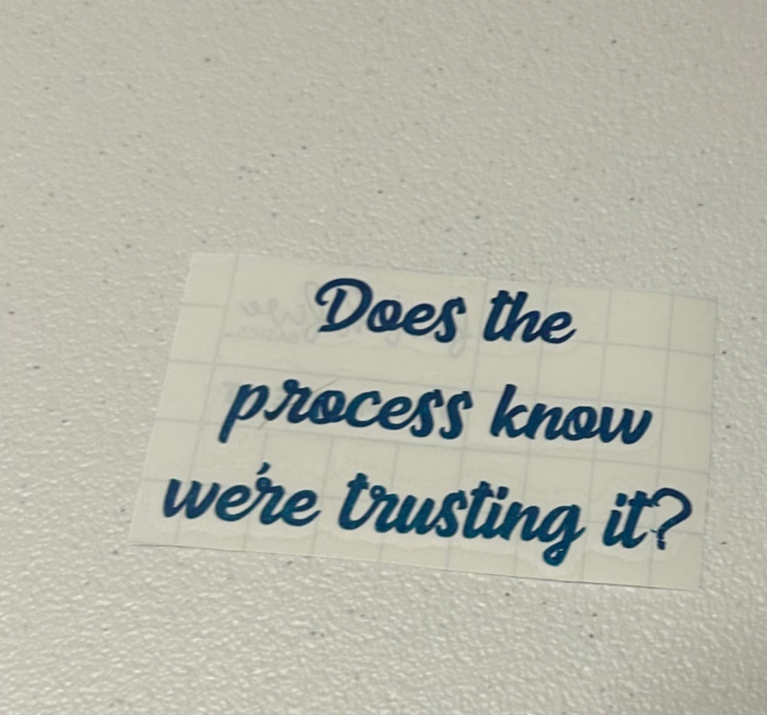 Does the process know we're trusting it? - vinyl decal
