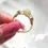 Thumbnail: 18 Gold Karats Natural Crystals Hand Wired Adjustable Ring