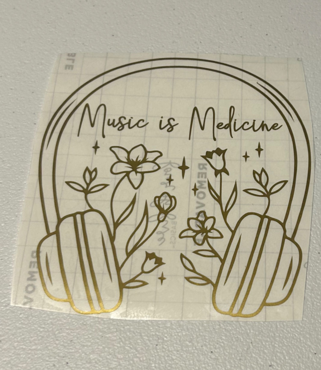 Music is medicine - vinyl decal