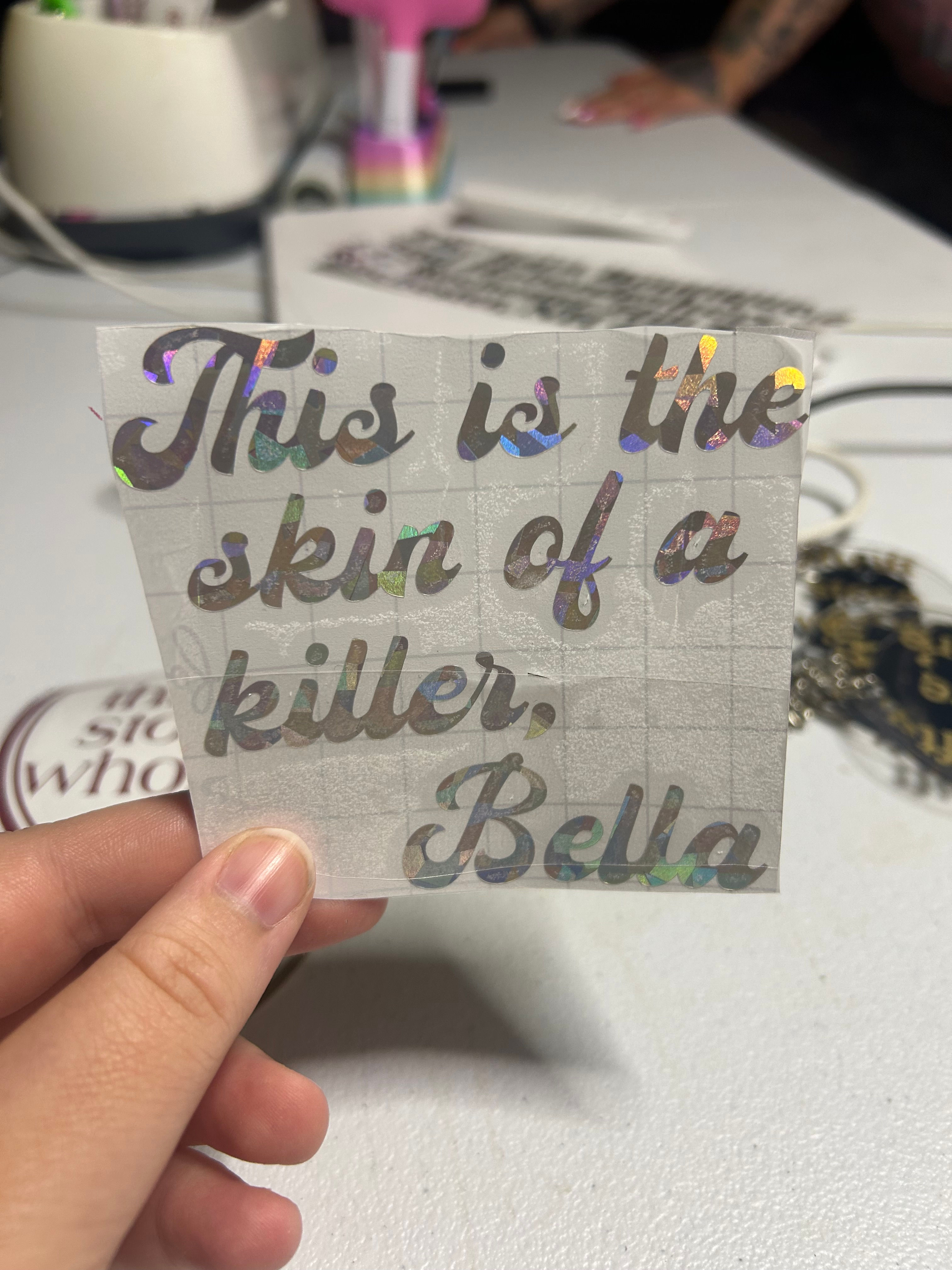 This is the skin of a killer Bella - vinyl decal