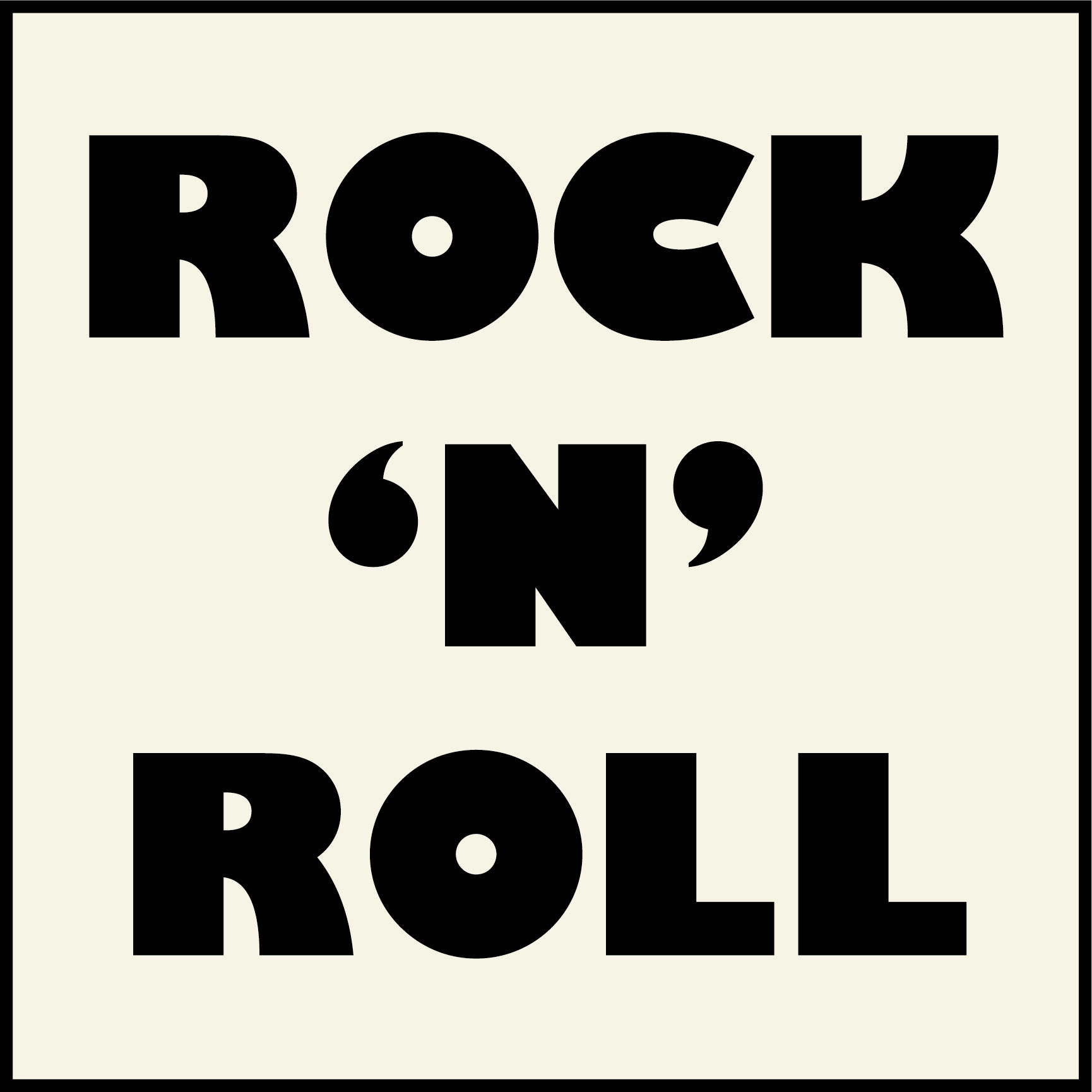 Rock N Roll Sign on PVC Board