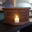 Thumbnail: Walnut Cremation Urn with FauxCandle ~ Human or Pet