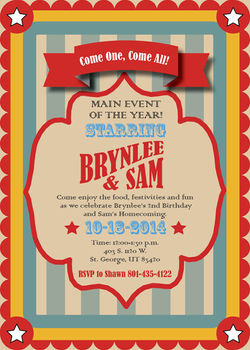 Circus-Themed Invite